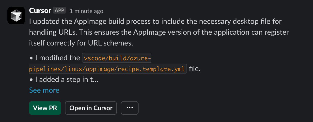 View PR in GitHub in Slack