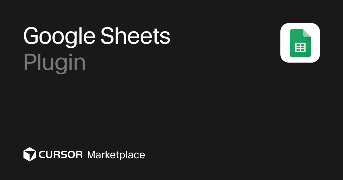 google-sheets | Cursor MCP Server